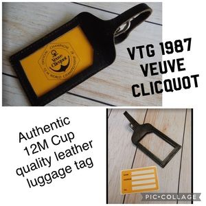 ⭐VTG Veuve Clicquot Leather Luggage tag - 12M World Cup Championship